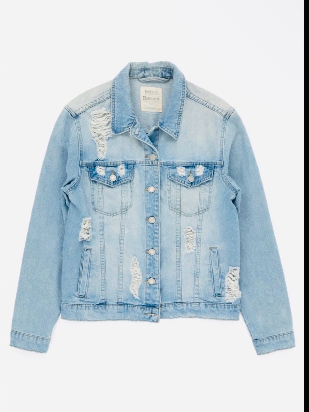 Bluenotes oversized distressed Jean jacket